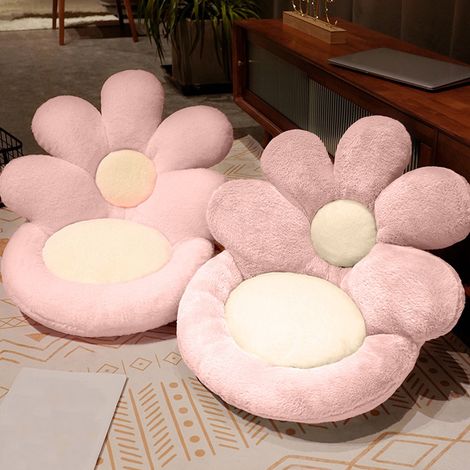 Coussin Fleuri Avec Dossier - 50x50x50 cm - En Polyester - Pour Canapé Chaise Sol Fenêtre Tatami - 1 Pièce (1/5)
