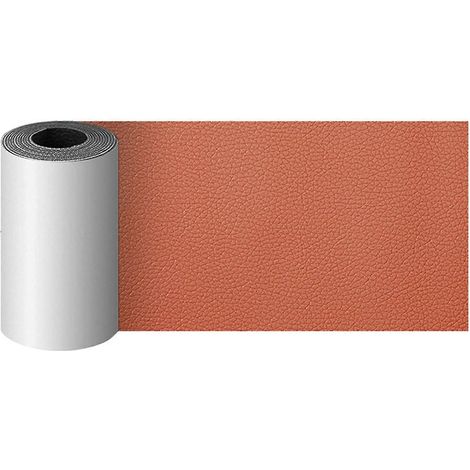 Patch de réparation en cuir, doux et délicat, dos auto-adhésif, compatible avec les canapés, sièges de voiture, fauteuils, sacs à main et meubles, marron clair. (1/5)