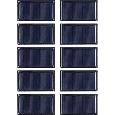10 pcs Petite Cellule Solaire Résistant Aux Intempéries DIY Module De Panneau Solaire pour Projets Scientifiques Jouet Lumière 0.15 W 5 V (1/4)