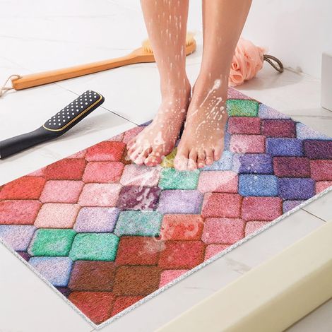 Tapis De Douche Anti-dérapant - En PVC Creux Avec Trous D’évacuation - Pour Baignoire Et Salle De Bain - 40 X 60 Cm (1/5)