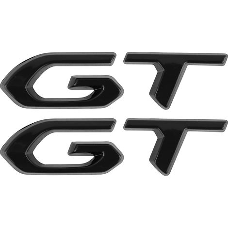 GT-Emblem, dekorativer Autoaufkleber, Schwarz