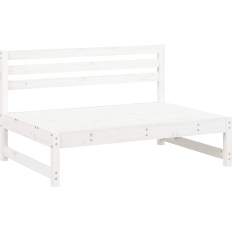 Maison Exclusive - Garten-Mittelsofa Weiß 120x80 cm Massivholz Ki
