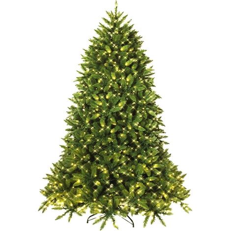5FT Pre-Lit Artificial Christmas Tree Xmas Tree 8 Lighting Modes 450 LED Lights