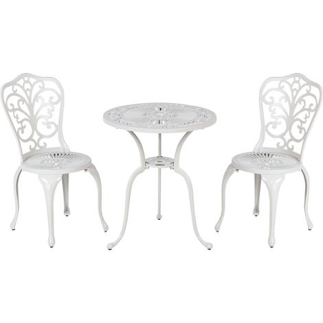 Bistro Set TRIORA/DASCIO Metal Off-White (1/5)