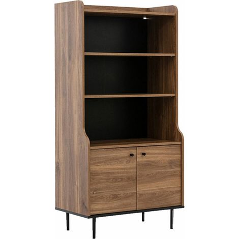 Estantería Ferenou 105 , Con puertas, Abierto, Aglomerado laminado, Número de puertas: 2, Número de cajones: 0, 160x80x45cm