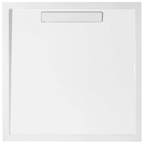 Receveur de douche SUPER FLAT SQUARO, carré, 1000 x 1000 x 18 mm, blanc pierre