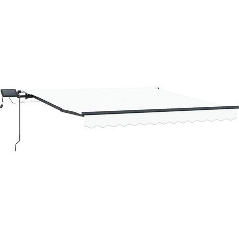 Maison Exclusive - Tenda Retrattile Bianco 350 x 250 cm Tessuto