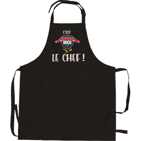 Delantal 90 x 72 cm Negro - Le Chef - Winkler