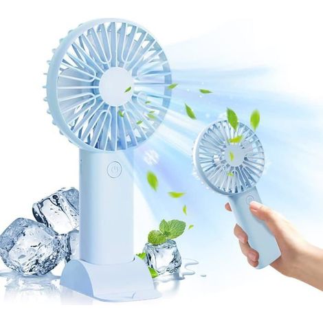 Mini ventilateur portable, ventilateur personnel, ventilateur USB rechargeable, 3 vitesses réglables (1/5)