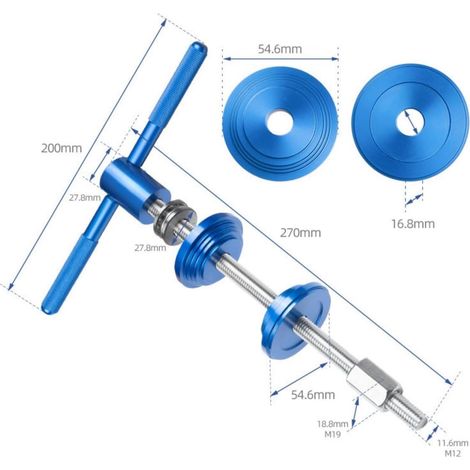 Outil de presse pour moyeu de vélo, outil d'installation d'axe de boîtier de pédalier, kit de réparation de poignets à pression, outil d'installation de jeu de direction et de boîtier de pédalier de v (1/4)