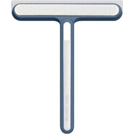 (Bleu) 2-en-1 pour Raclette Douche, Raclette Vitre, Raclette de Douche, Nettoyeur vitres Ménager Essuie-Glace Brosse à Verre Raclette Outil Salle Bain, Miroir, Nettoyage Vitres, Carrelage (1/4)