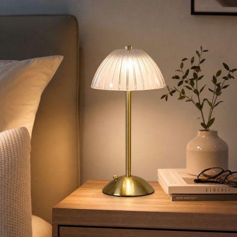 Lampe de table sans fil tactile dimmable 3 couleurs – Rechargeable USB-C batterie 1200 mAh – Pour chambre et lecture – 30 x 15 cm (1/5)