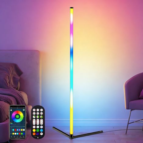 LED Lampadaire sur Pied Salon, 165CM RGB lampe d'angle, APP Contrôle, Télécommande, Musique Sync, Temporisation, Fête/Jeu/Chambre (1/5)
