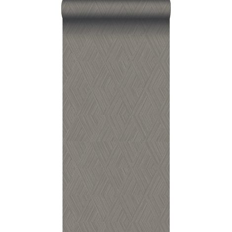 papier peint graphique 3D taupe  - Origin Wallcoverings (1/5)