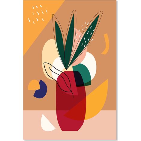 Affiche Art organique vase rouge - 40x60cm - made in France (1/5)