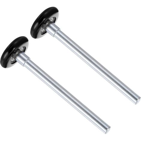 2 Pcs Nylon Garage Door Rollers - [1.8 x 7 Inch Rod] Silent and Sealed Standard Garage Door Rollers for 2 Inch Track Use Replacement, Black  Rouleaux De Porte De Garage Standard Silencieuses Et Scellé (1/5)