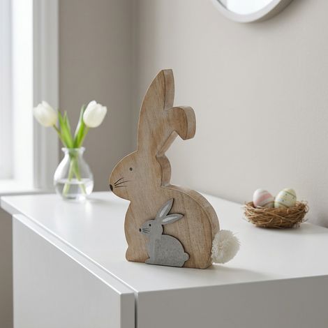 Springtime Duo Bunny Rabbit Ornament (1/3)
