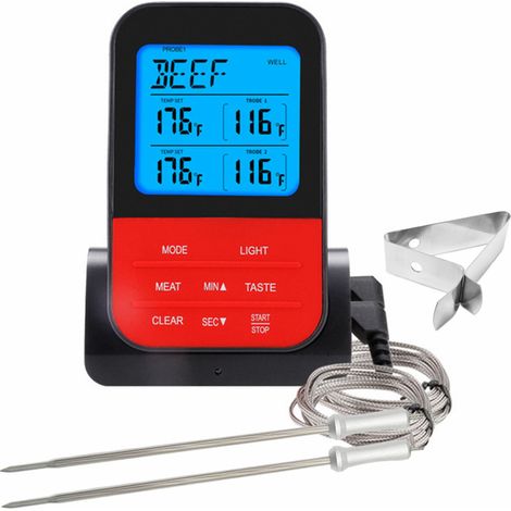 Thermomètre de cuisson sans fil pour barbecue, multi-sondes, étanche, pour four et cuisine.-AquaForge (1/4)
