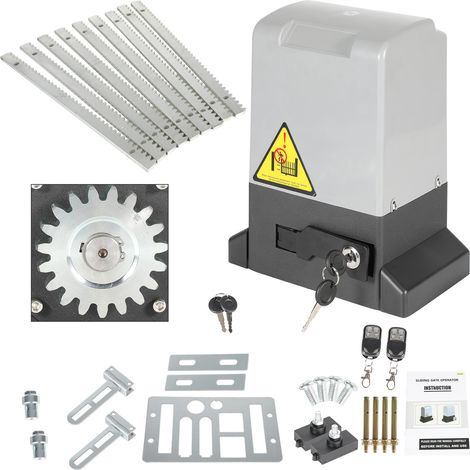 Swanew – Kit de motorisation de portail coulissant 750W – Charge max 1600kg – Longueur vantail 12m – Tension 220V – Moteur silencieux IP44