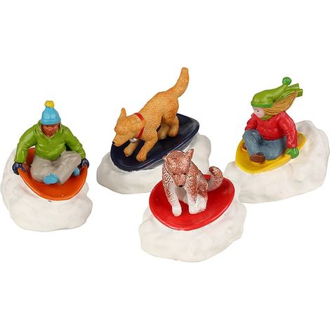 Dog Snow Saucer Fun Set Of 4 Cod. 22121