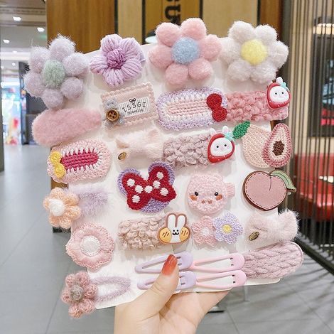 Juego de 26 pinzas para el cabello de bebé niña, accesorios coloridos y adorables  Multicolor (1/5)