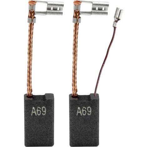 Convient pour Bosch GBH 5 40 DE / GBH 5 40 DCE / GSH 5 CE / GSH 5 E 4x Balais de charbon moteur 6,3 x 12,5 mm Balais de charbon de rechange (1/2)