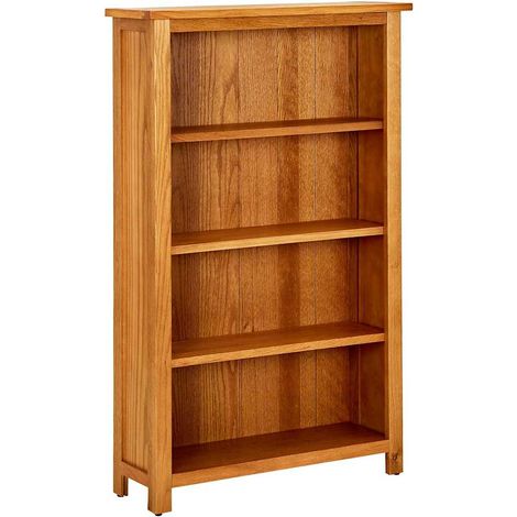 Bücherregal 4 Fächer 70x22x110 cm Massivholz Eiche vidaXL (1/5)