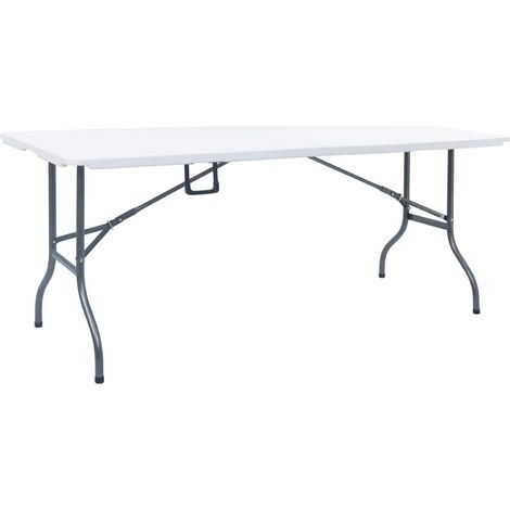 Gartentisch Klappbar Weiß 180x72x72 cm HDPE
