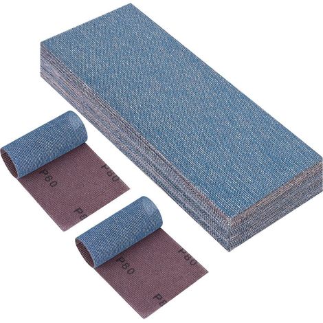 Schleifstreifen Netz Klett Keramik 115x230mm 25 Stück 80 körnung (1/5)