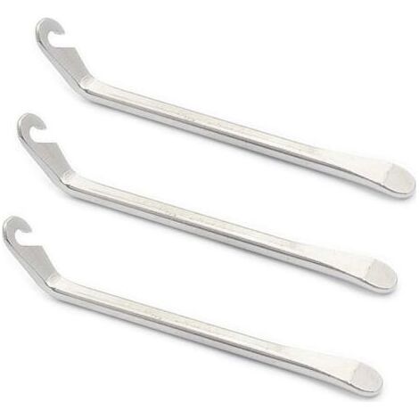 Démonte Pneu de Vélo,3 Pcs Kit Réparation Vélo Demonte-Pneu Vélo en Acier Levier Démonte Pneu Pelle pour Bicycliste Vélo de Route et VTT (Argent, 12.7120.7mm) (1/5)
