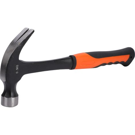 Marteau de charpentier compact 0,5 kg en acier à haut carbone et TPR, outil polyvalent pour clouer, électricien et bois (1/5)