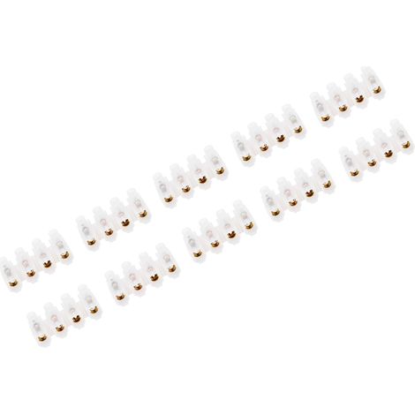 Lot de 50 barrettes de connexion traversantes ignifuges 60A, connecteur de fil industriel 4 entrées 4 sorties (1/5)