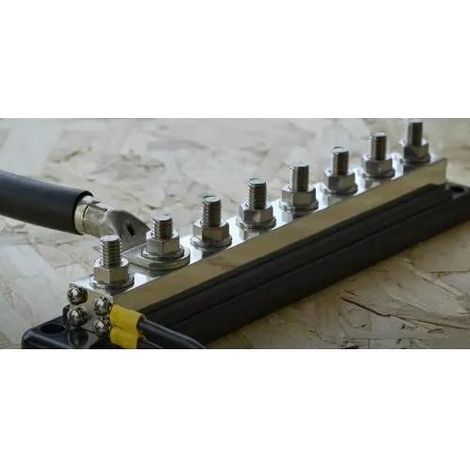 Victron Energy 600A Busbar argento nero distribuzione energia (1/2)