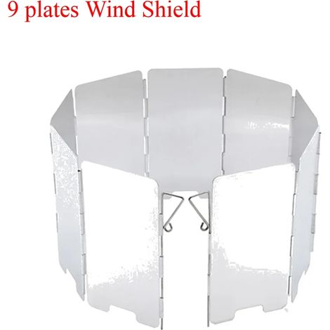 Réchaud à gaz pliable 9/10/12 avec pare-vent pour le camping et les grillades en extérieur, en alliage d'aluminium. (1/5)