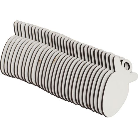 30 étiquettes de sublimation vierges en forme de carotte, à transfert thermique, pour la création de porte-clés et autres décorations. (1/5)
