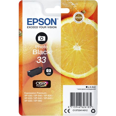 Epson Oranges C13T33414022 cartouche d'encre 1 pièce(s) Original Photo noire (1/3)