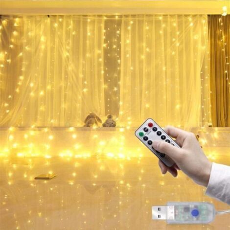Baiwka LED-Lichterkette – 3 m x 3 m – 300 LEDs – 8 Modi – Fernbedienung (1/5)