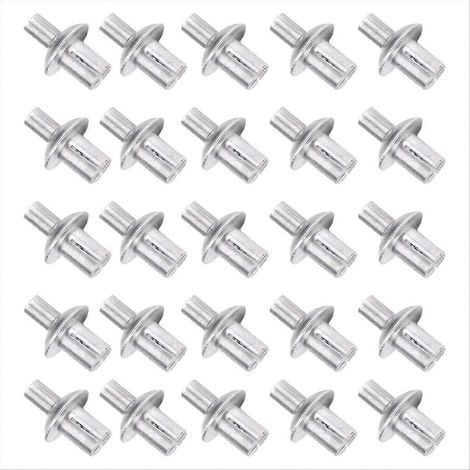 Rivets à expansion en aluminium, rivets aveugles à tête demi-ronde pour frappe au marteau (1/5)