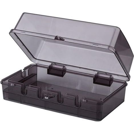 Boîte de prise étanche pour l'extérieur, 6 prises de courant, boîtier électrique en ABS pour jardin, terrasse, jardin, cour, noir (1/5)