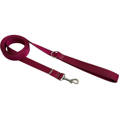 Traditionelle Hundeleine, 2,5 cm, burgunderrot, mit Klettverschluss, Größe XXXL (5 m) (1/4)