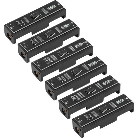 Testeur de piles portable précis, 6 pièces, 4 voyants lumineux, compatible AA et AAA. (1/5)