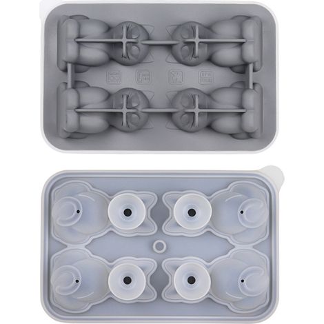 Silikon-Eiswürfelform Katze - Niedliche Kleine Katzenform, Leichtes Entformen & Schnelles Gefrieren, Trendiges Küchenaccessoire für Zuhause, Grau (1 Stück)-lsw (1/2)