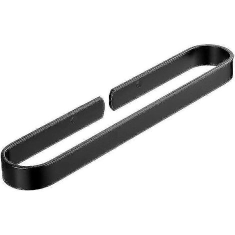 Porte-serviettes noir en aluminium spatial, porte-serviettes de salle de bain (1/4)