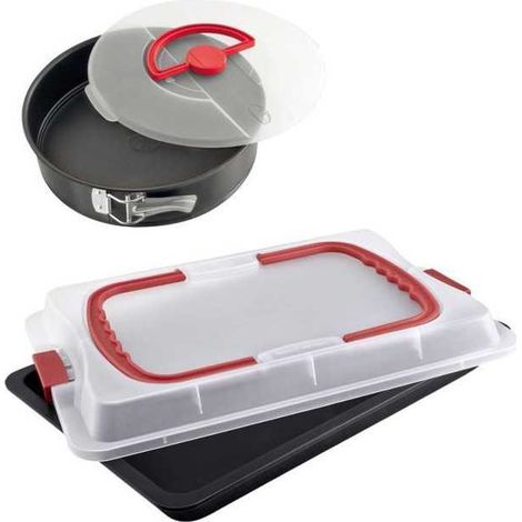Dr. Oetker Backform Grau mit Deckel 26 cm (1/3)