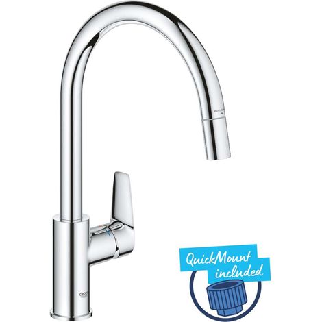Grohe Start Edge - Spültischarmatur mit ausziehbarer Brause, Chrom 30551000 (1/5)
