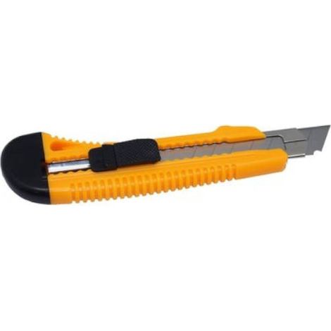 BAT CUTTER ANCHO/CUCHILLA FRACTURABLE DE 18 MM/SISTEMA BLOQUEO CUCHILLA INTERCAMBIABLE GUIA METÁLICA BLISTER COLORES SURTIDOS marca BAT
