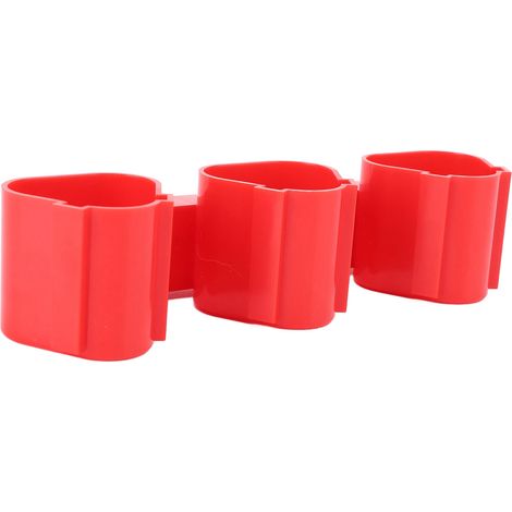 Rangements batteries pour Milwaukee M12 12V, supports outils fixation murale, racks rangement 3 emplacements, ABS, lot de 2 avec vis (1/5)