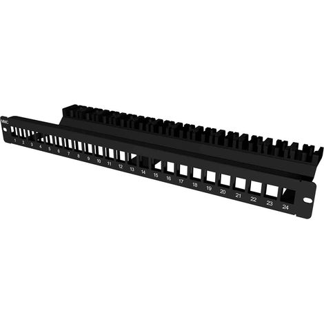Panneau de brassage RS PRO 24 ports RJ45, 19pouce 1U, Noir ( Prix pour 1 )