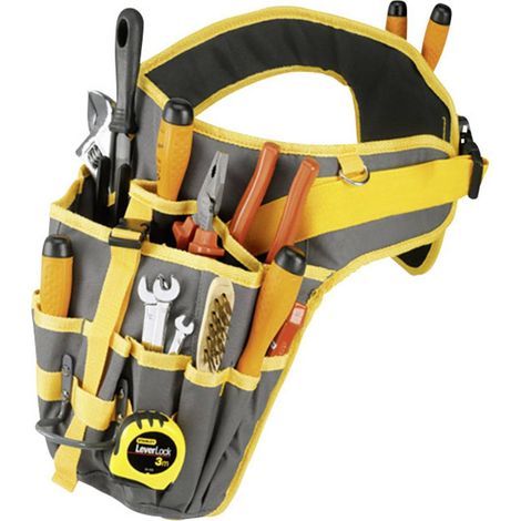 Ceinture porte-outils polyester 14 poches – Taille réglable – Pour chantiers humides – Dimensions 500x200x50mm – Viso