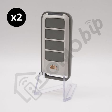 ABLE TX TOH 4 433C Contrat 17 - Lot de 2 Télécommandes 4 boutons pour automatismes V2/ABLE 433,92 MHz - Remplace V2 PHOX 4 (1/5)